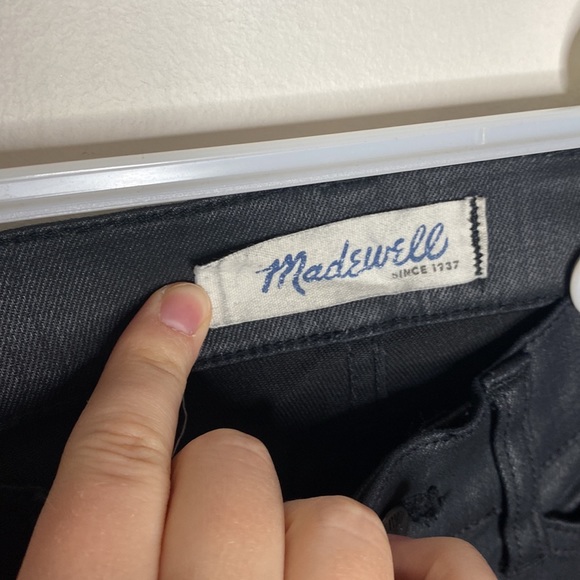 Madewell Skinny Skinny black coated Moto jeans size 26 - Picture 5 of 15